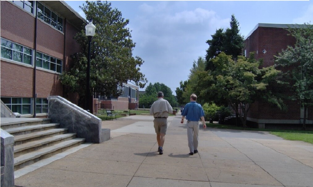 with Terrance Quinn, on campus of MTSU, August 2006
